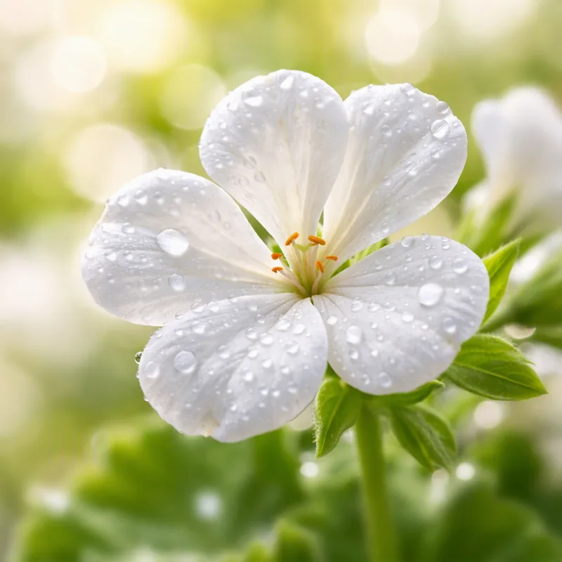 Pelargonio bianco