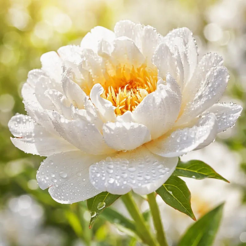 Peonia bianca