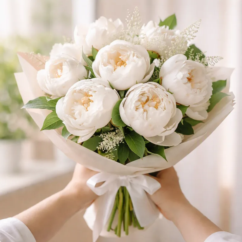 Peonia bianca - immagine 3