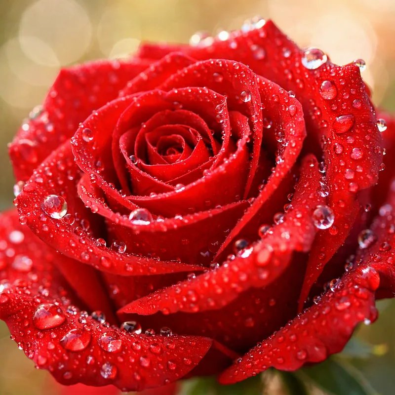 Rosa rossa, fiore singolo in luce naturale