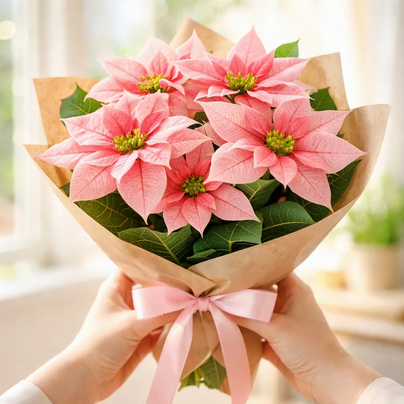 Stella di Natale rosa - immagine 3